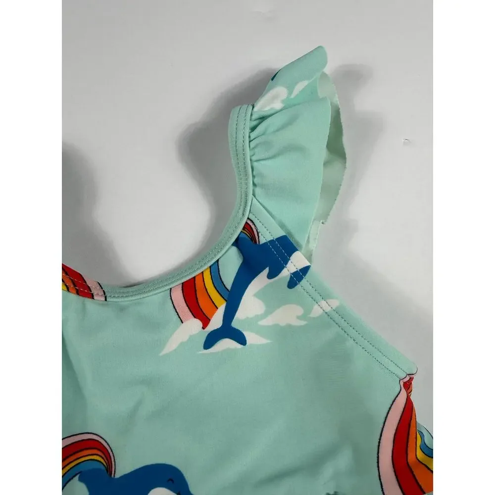 Hanna Andersson Dolphin Rainbow One-Piece Swimsuit 12–18 Months